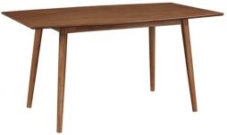 60" Wood Mid-Century Kitchen Dining Table - Brown