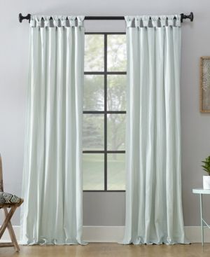 52" x 95" Washed Cotton Twist Tab Curtain