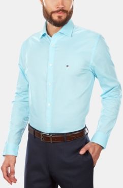 Slim-Fit Stretch Solid Dress Shirt, Online Exclusive Created for Macy's