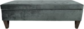 Brooke Button Tufted Upholstered Long Storage Bench