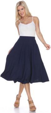 Flared Midi Skirt with Pockets