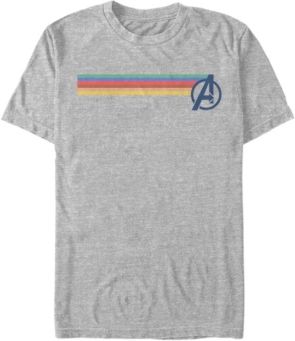 Comic Collection Avengers Multi Stripe Logo Short Sleeve T-Shirt