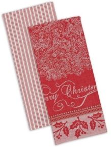 Assorted Vintage-Like Merry Xmas Dishtowel Set