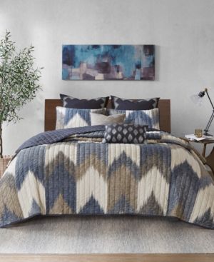 Alpine Full/Queen 3 Piece Printed Cotton Coverlet Set Bedding