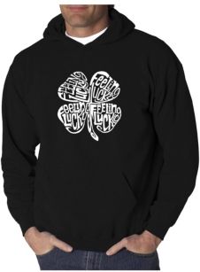 Word Art Hooded Sweatshirt - Feeling Lucky