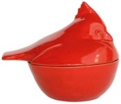 Lastra Holiday Figural Red Bird Covered Bowl