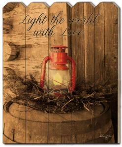 Light the World by Anthony Smith, Printed Wall Art on a Wood Picket Fence, 16" x 20"