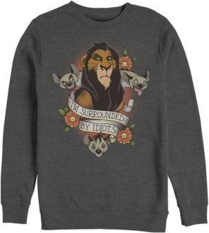 Lion King Scar Surrounded by Idiots Tattoo, Crewneck Fleece
