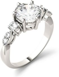 Moissanite Engagement Ring 2-1/5 ct. t.w. Diamond Equivalent in 14k White Gold