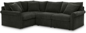 Wedport 4-Pc. Fabric "L" Shape Sectional Sofa with Square Corner Piece, Created for Macy's