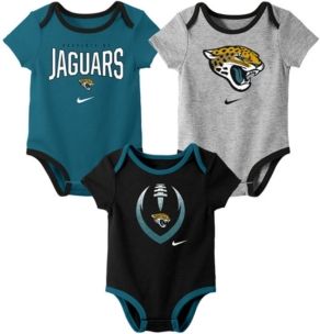 Baby Jacksonville Jaguars Icon 3 Pack Bodysuit Set