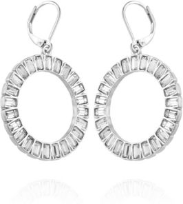 Holiday Sparkle Front Facing Hoop Earring