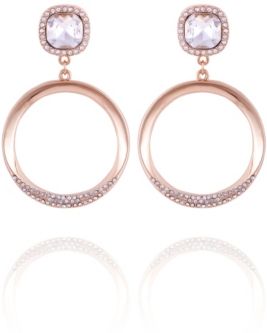 Pave Fire Essential Front Facing Hoop Earring