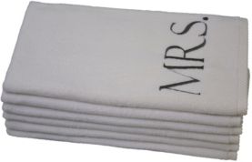 Monogram Mr. & Mrs. 6-Pc. Turkish Cotton Hand Towel Set Bedding