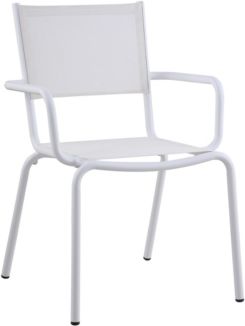 Ventura Textilene Outdoor Arm Chair with Aluminum Frame, Set of 4