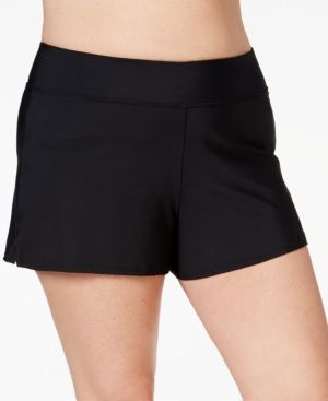 Plus Size Swim Shorts, Created for Macy's Women's Swimsuit