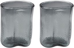 Grey Fish Net Glass Vase - Set of 2