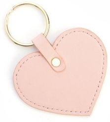 Heart Shaped Leather Key Fob