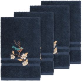 Turkish Cotton Springtime 4-Pc. Embellished Hand Towel Set Bedding