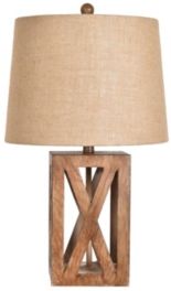 Collection 25.75" Resin Wood Table Lamp