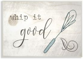 Whip It Good Whisk Wall Plaque Art, 12.5" x 18.5"