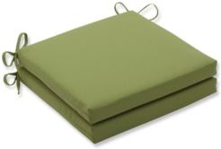 Fortress Colefax Pesto Squared Corners Seat Cushion, Set of 2