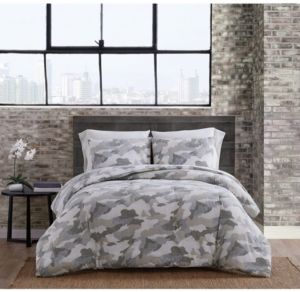 Garment Washed Camo Twin Extra Long Comforter Set Bedding