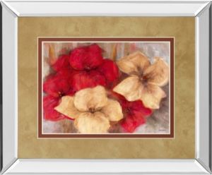 Lily Reds Ii by Douglas Mirror Framed Print Wall Art, 34" x 40"