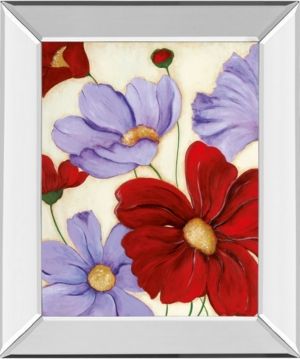 Lavender and Red Ii by Tava Studios Mirror Framed Print Wall Art, 22" x 26"