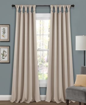 Knotted Tab Top 52" x 95" Blackout Curtain Set