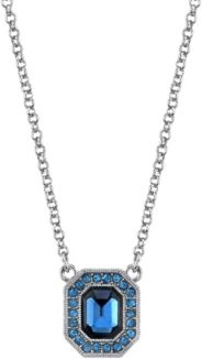 Crystal Enamel Octagon Necklace