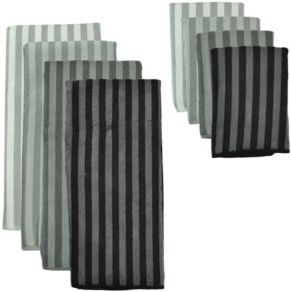 Stripe Microfiber Dishtowel, Set of 4