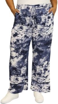 Plus Size French Terry Cropped Pant- Tie Dye