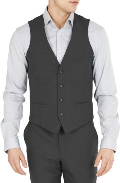 Slim-Fit Solid Wool Suit Vest, Created for Macy's