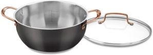 Onyx Black & Rose Gold 5.5-Qt. Multi-Purpose Pot with Cover, Created for Macy's