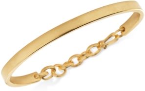 Chain Hook Bangle Bracelet in 14k Gold-Plated Sterling Silver