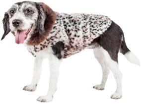 Luxe 'Furracious' Cheetah Patterned Faux Fur Dog Coat Jacket