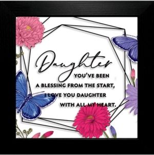 Daughter You've Been Suncatcher Glass Plaque Frame, 10" x 10"