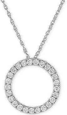 Lab Created Diamond Circle 18" Pendant Necklace (3/4 ct. t.w.) in Sterling Silver