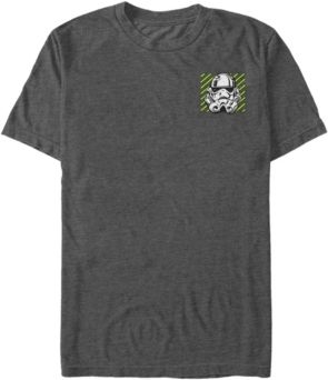 Star Wars Men's Neon Striped Stormtrooper Helmet Short Sleeve T-Shirt