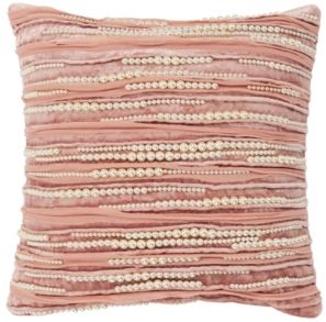 Imitation Pearl Decorative Pillow Cover, 12" x 12"