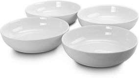Gibson Home Extra Wide 8.5" Stoneware Dinner and Serving Bowls, Set of 4
