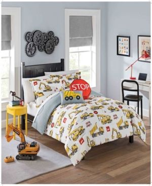 Kids Under Construction Full Bedding Collection, 3 Piece Bedding