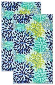 Calypso Kitchen Towel Set, Turquoise, Set of 2