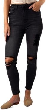 Juniors' Ripped High-Rise Skinny Jeans