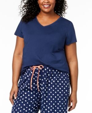 Plus Size V-Neck Pajama Top