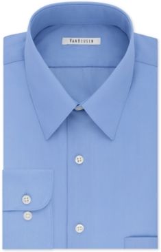 Big & Tall Classic/Regular Fit Wrinkle Free Poplin Solid Dress Shirt