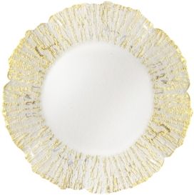 Jay Import American Atelier Deniz Flower Shape Charger Plate