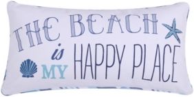 Home Beach Happy Place Pillow