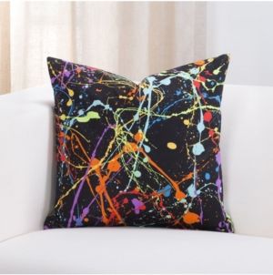 Neon Splat 20" Designer Throw Pillow